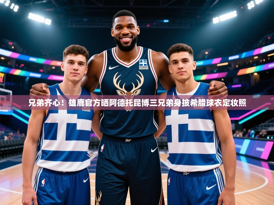 兄弟齐心!雄鹿官方晒阿德托昆博三兄弟身披希腊球衣定妆照 第2张